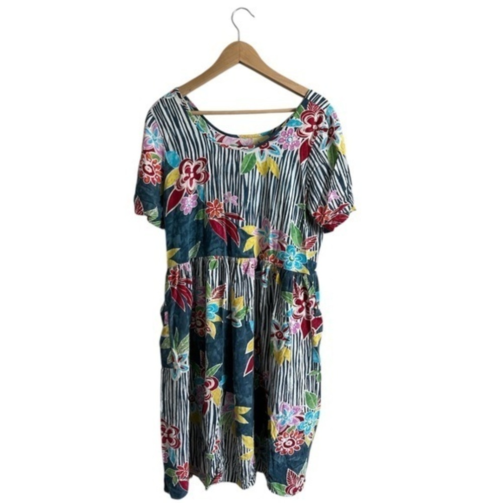 Hula Moon Jams World Two Pocket Floral Dress Size XL